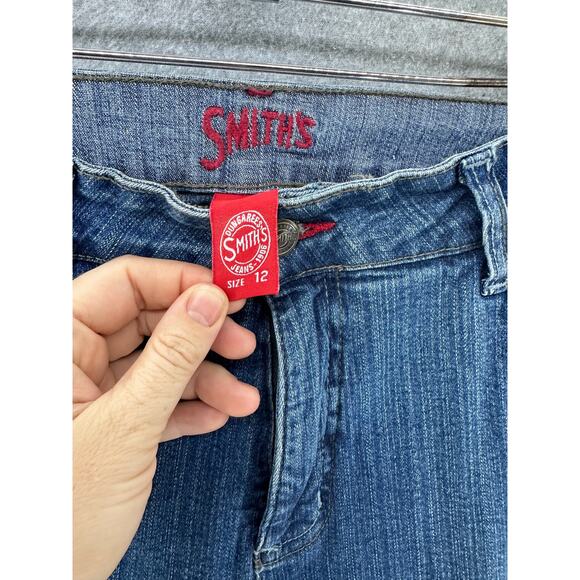 Dungarees Smith’s Women’s sz 12 Short 26” Inseam High Rise Jeans Stretchy Denim - Picture 3 of 8